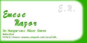 emese mazor business card